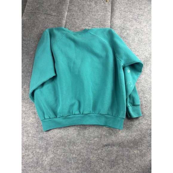 Fruit of the Loom VTG Sweatshirt Crewneck Men's 2X USA Made Blue Cotton Thrashed - Picture 12 of 12